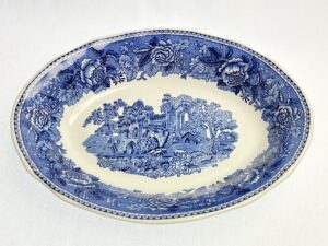 Maisema tarjoilukulho sininen soikea Retronomi verkkokauppa